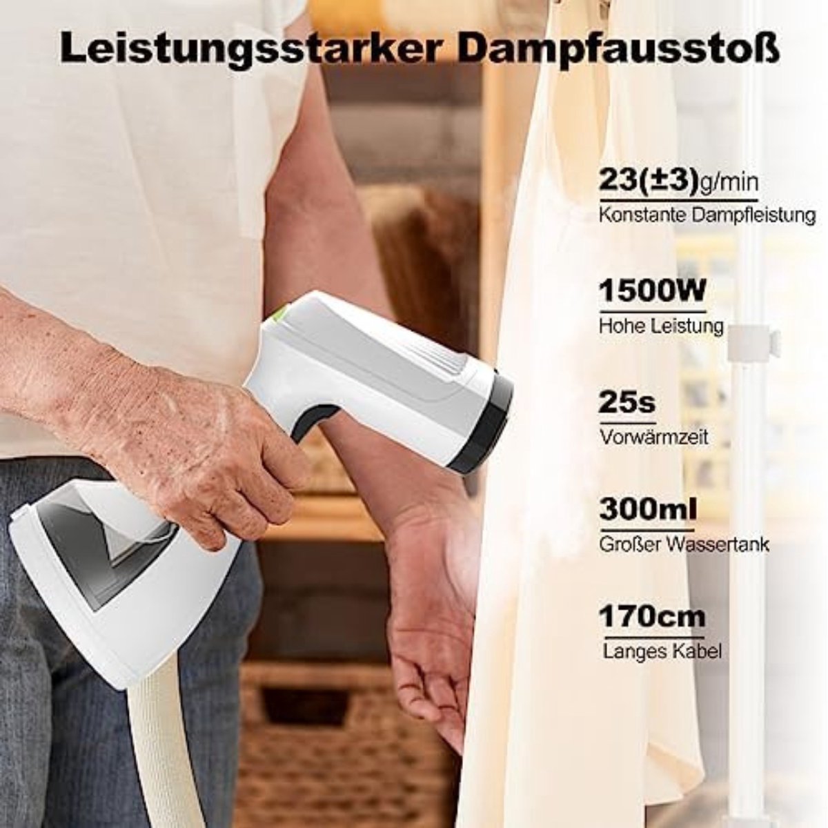 Solacis Handstomer 1500W Wit Met Snoer