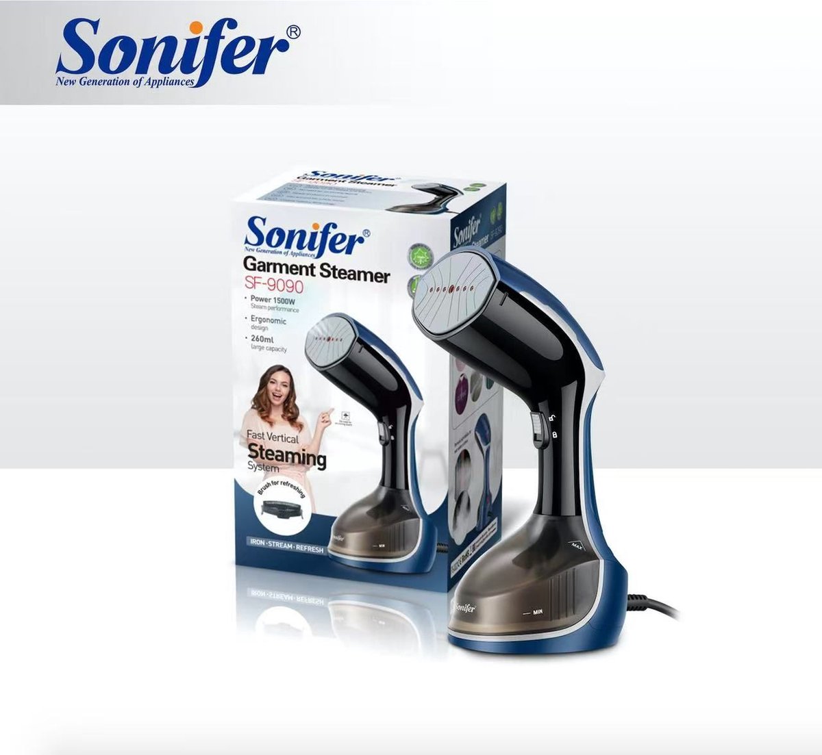 Sonifer SF9090 Kledingstomer Handstomer Zwart/Donkerblauw