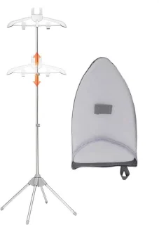 Staande stoomhanger - kledingstomer rek - grijs