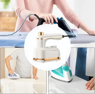 STEAM voor reizen, reizen stoomboot voor kleding - Snel opwarmen draagbare stoompapier - Verstelbare roterende rotatie maken voor kleding, gordijnen, volledige