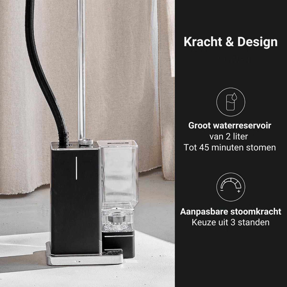 SteamOne George 2 Kledingstomer Zwart