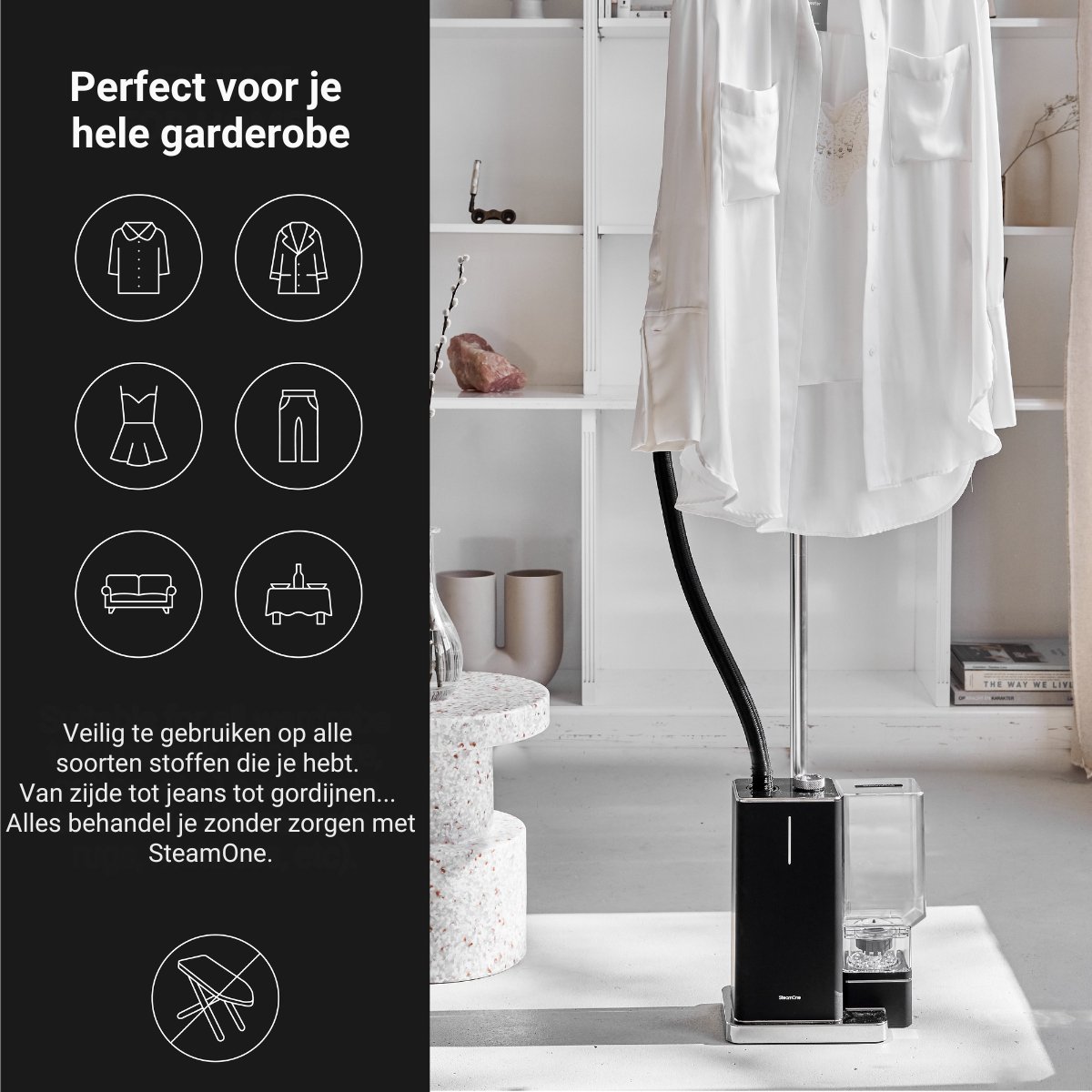 SteamOne George 2 Kledingstomer Zwart
