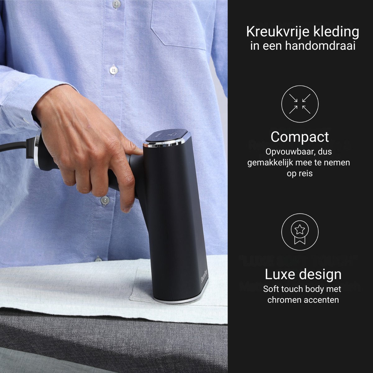SteamOne James 2 Handstomer Zwart