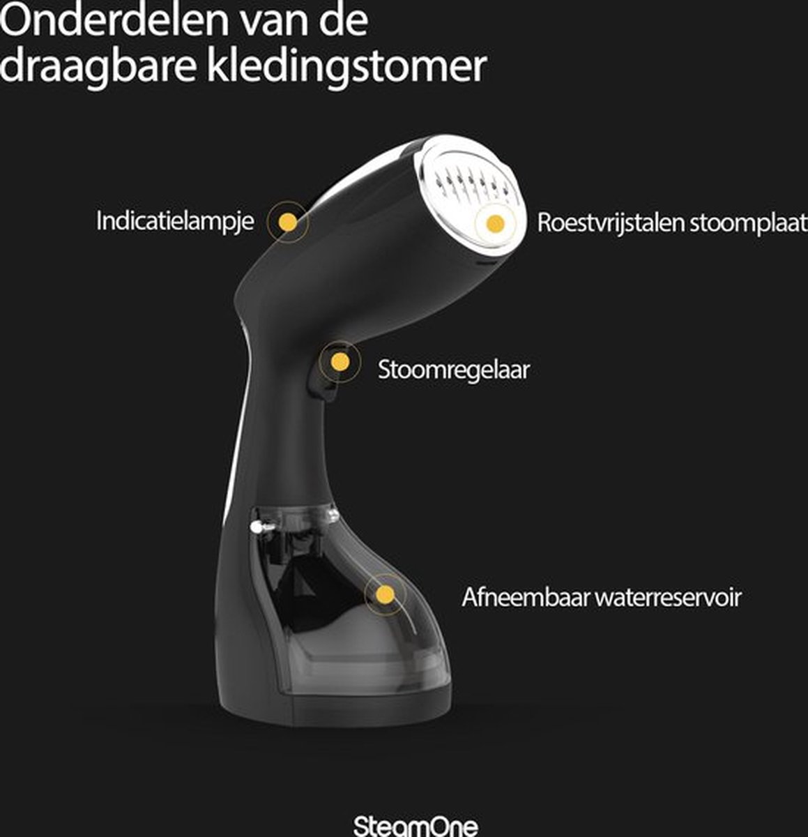 SteamOne S-Travel Kledingstomer Zwart