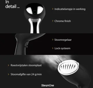 SteamOne S-Travel Kledingstomer Zwart