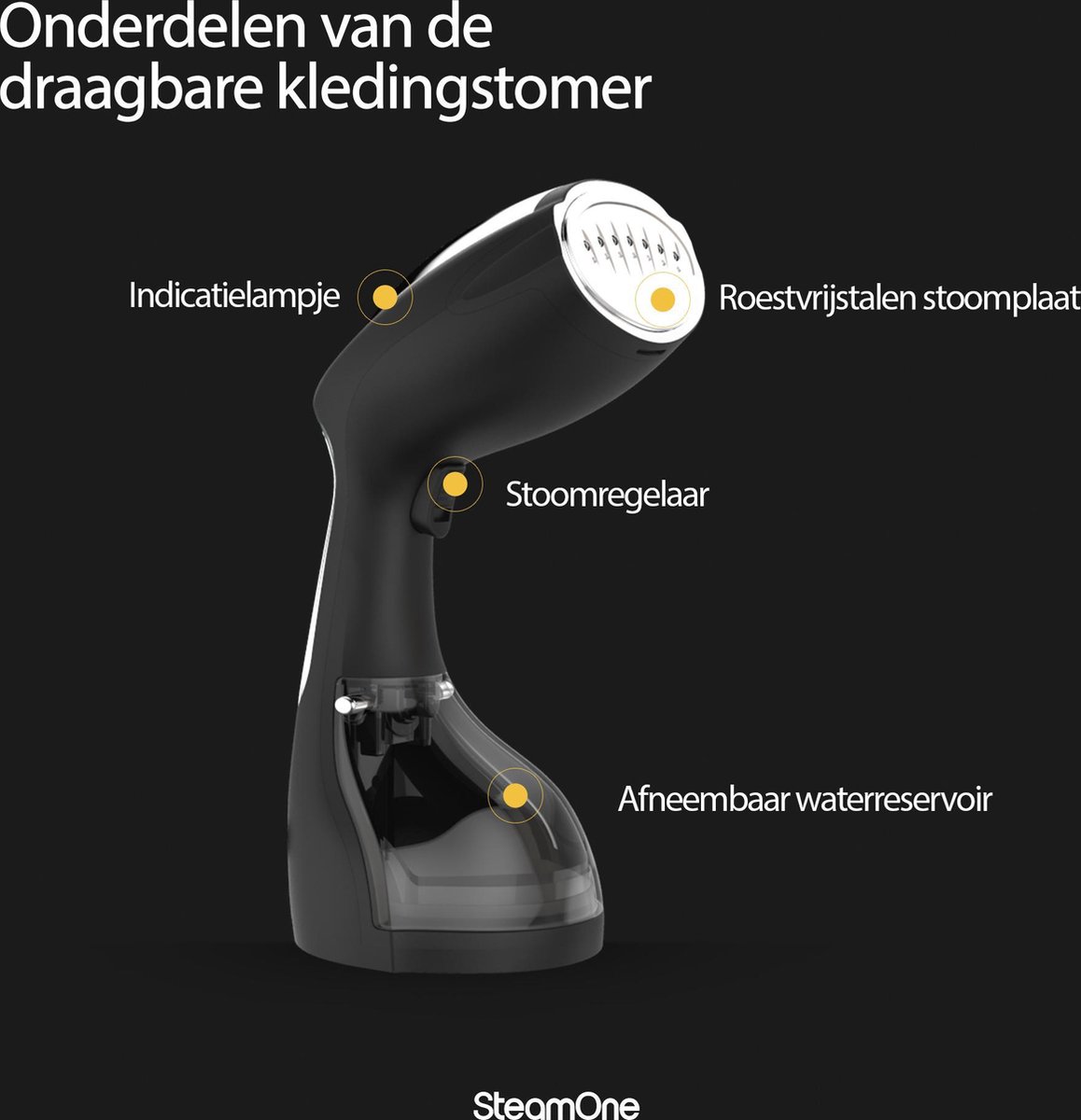 SteamOne S-Travel Kledingstomer Zwart