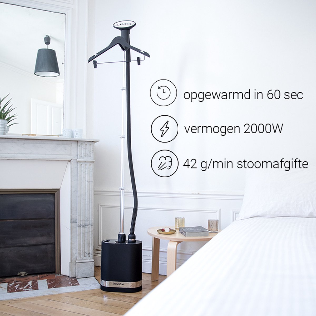 SteamOne Stilys SY70SB kledingstomer zwart
