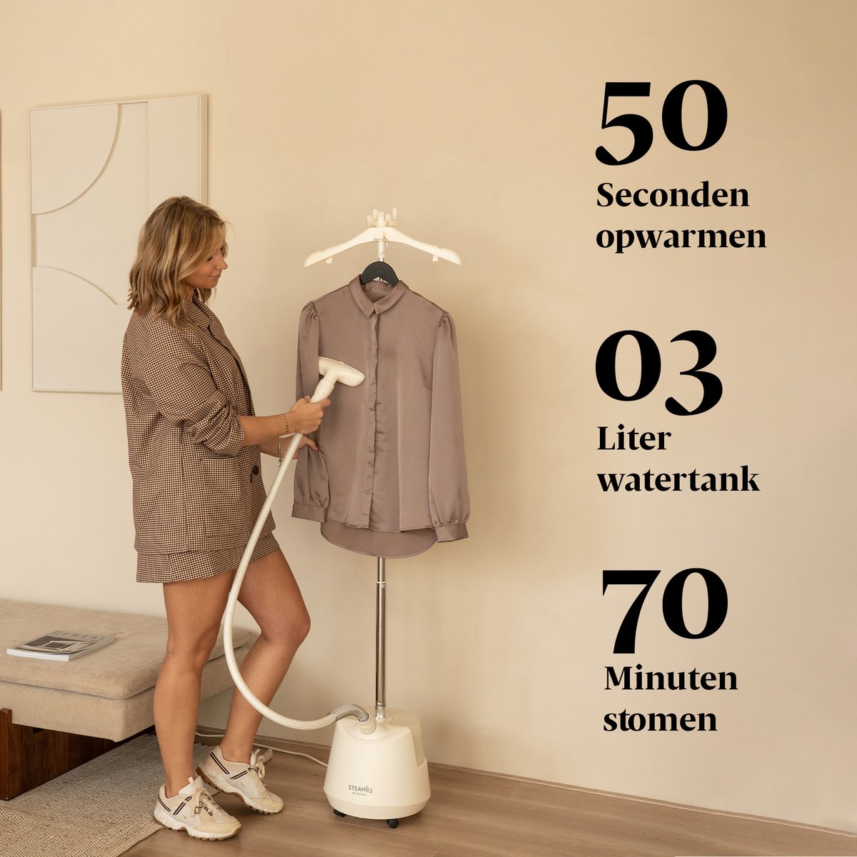 STEAMRS Professionele Luxe Kledingstomer 2200W 3L Zwart