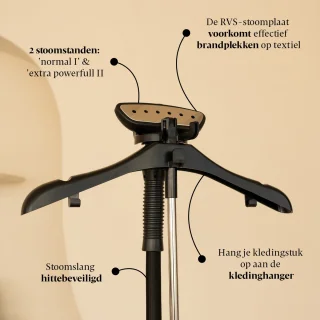 STEAMRS Professionele Luxe Kledingstomer 2200W 3L Zwart