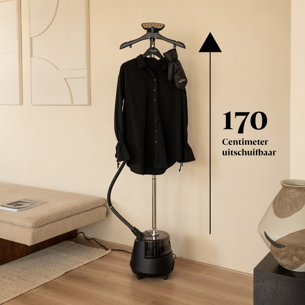 STEAMRS Professionele Luxe Kledingstomer 2200W 3L Zwart