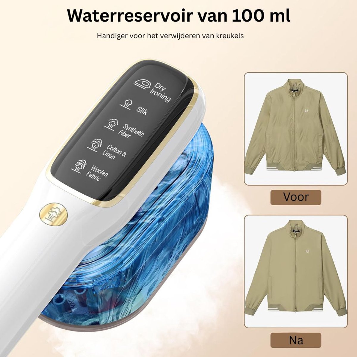 Stomer Kleding Steamer Handstomer Wit