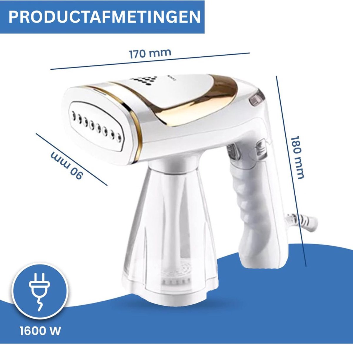 Stomer Kledingstomer Handheld Wit