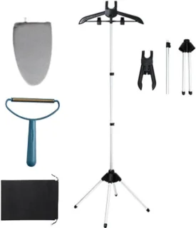 Stoomgarderobe kledinghangerstandaard grijs/zwart