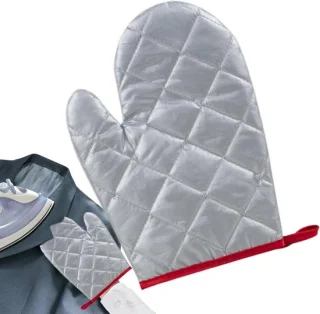 Stoomhandschoenen zilver 23 x 13 cm