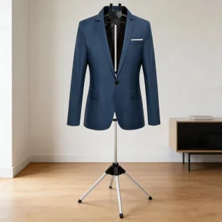 Stoomhouder kleding - strijkrek telescopisch - 160 cm - zwart