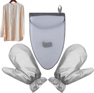 Stoomkoker Handschoen - Stoomaccessoire Kleding - Kleding Stomen - Hittebestendig Materiaal - 26 x 16 x 3 cm - Grijs