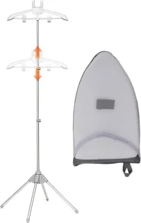 Stoomkoker Houder - Kledinghanger Stomer - Kleding Stomen - Telescopisch Verstelbaar - 45 cm - Grijs