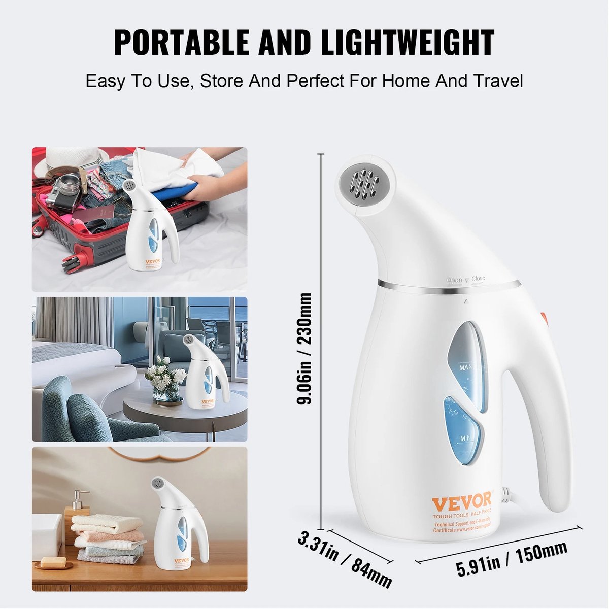 Stoomreiniger Handheld Kledingstomer Draagbaar