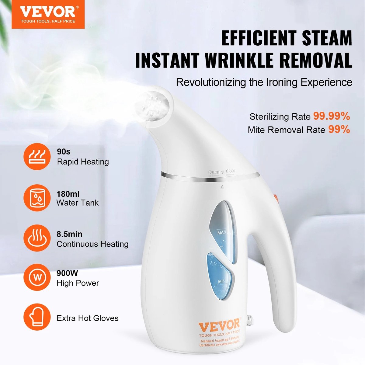 Stoomreiniger Kleding 900W Steamer