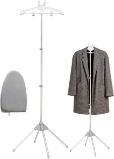 Stoomrek kleding - stoomhanger - 84-160 cm - grijs