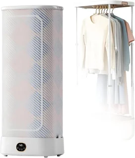 Stoomstrijkapparaat - Kledingstomer Droger - Kleding Verzorgen - Automatisch Vouwen - 1000W - Wit