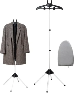 Stoomstrijkijzer Accessoires - Kledinghouder Plank - Kleding Verzorgen - Opvouwbaar Ontwerp - Verstelbaar 160 cm - Zwart