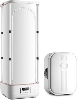 Stoomstrijkijzer Droger - Kledingverzorgingsmachine - Kreukels Verwijderen - Automatische Handsfree Bediening - 7.94 kg - Wit