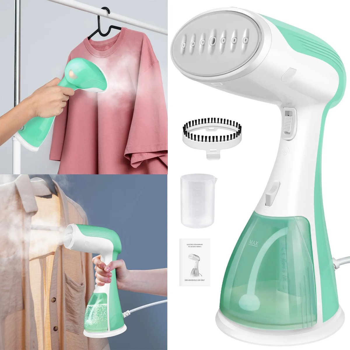 Stoomstrijkijzer Groen 300ML Reismodel