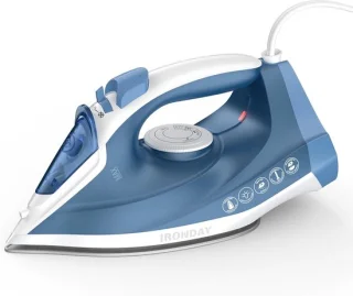 Stoomstrijkijzer kledingstomer blauw