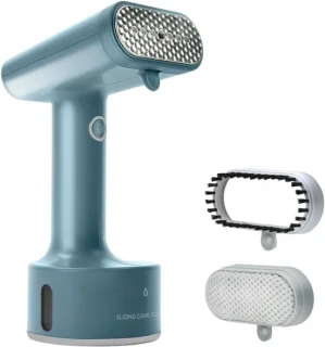 Stoomstrijkijzer met stoomborstel blauw