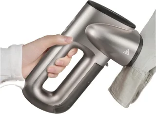 Stoomstrijkijzer met zuigfunctie, handstomer, 91 g, zilver