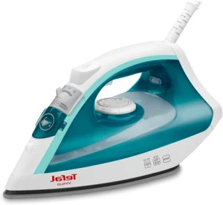 Stoomstrijkijzer wit turquoise