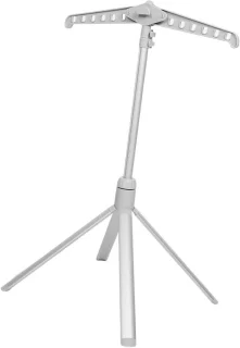 Stoomstrijkijzerrek - Kledingstomer standaard - Kreukvrije kleding - In hoogte verstelbaar - 147 cm - Grijs