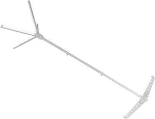 Stoomstrijkstandaard kledingrek 147 x 55 cm grijs