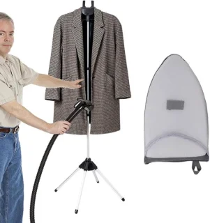 Stoomstrijkstandaard staande hanger zwart