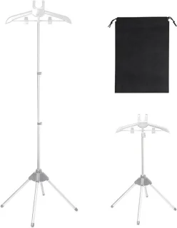 Strijkhouder Kledingstomer - Kledingrek Strijken - Kleding Onderhouden - In Hoogte Verstelbaar - 160 cm - Grijs