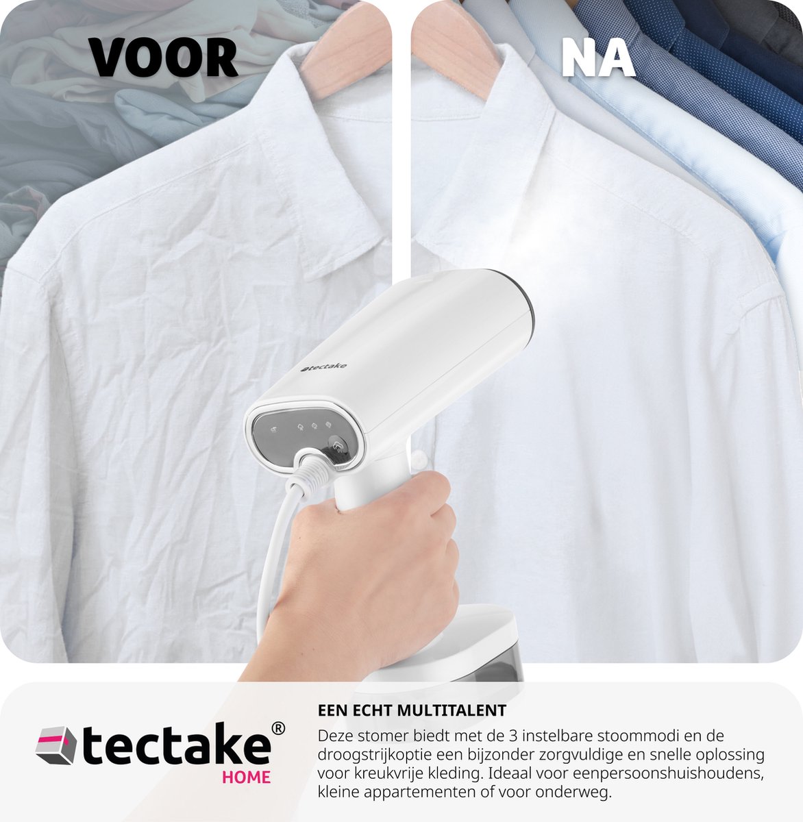 tectake Kledingstomer 4-standen Adapter Reis