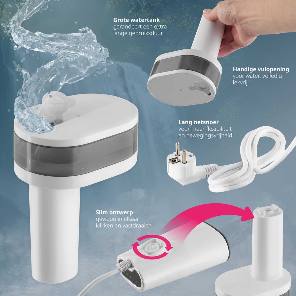 tectake Kledingstomer 4-standen Adapter Reis
