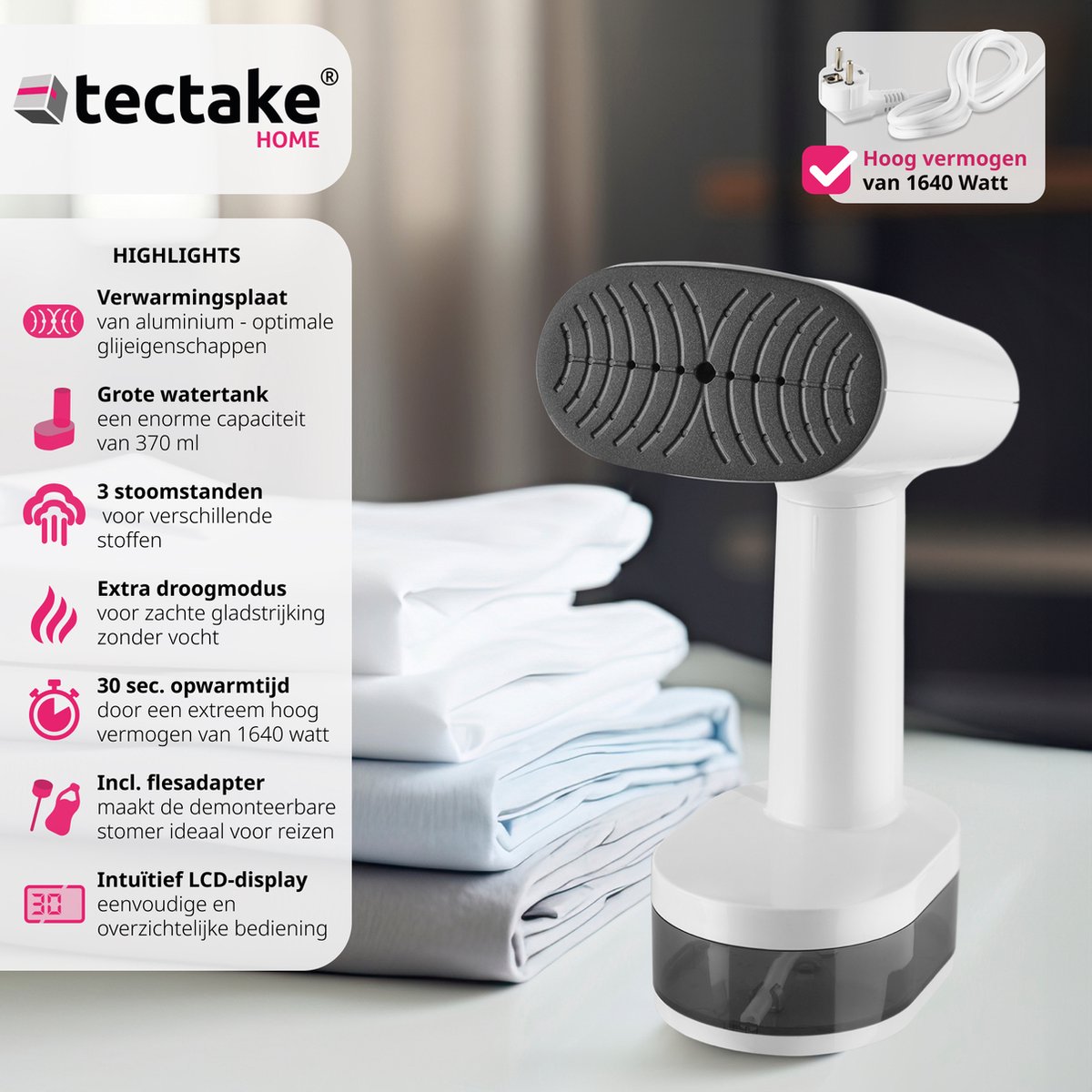tectake Kledingstomer 4-standen Adapter Reis