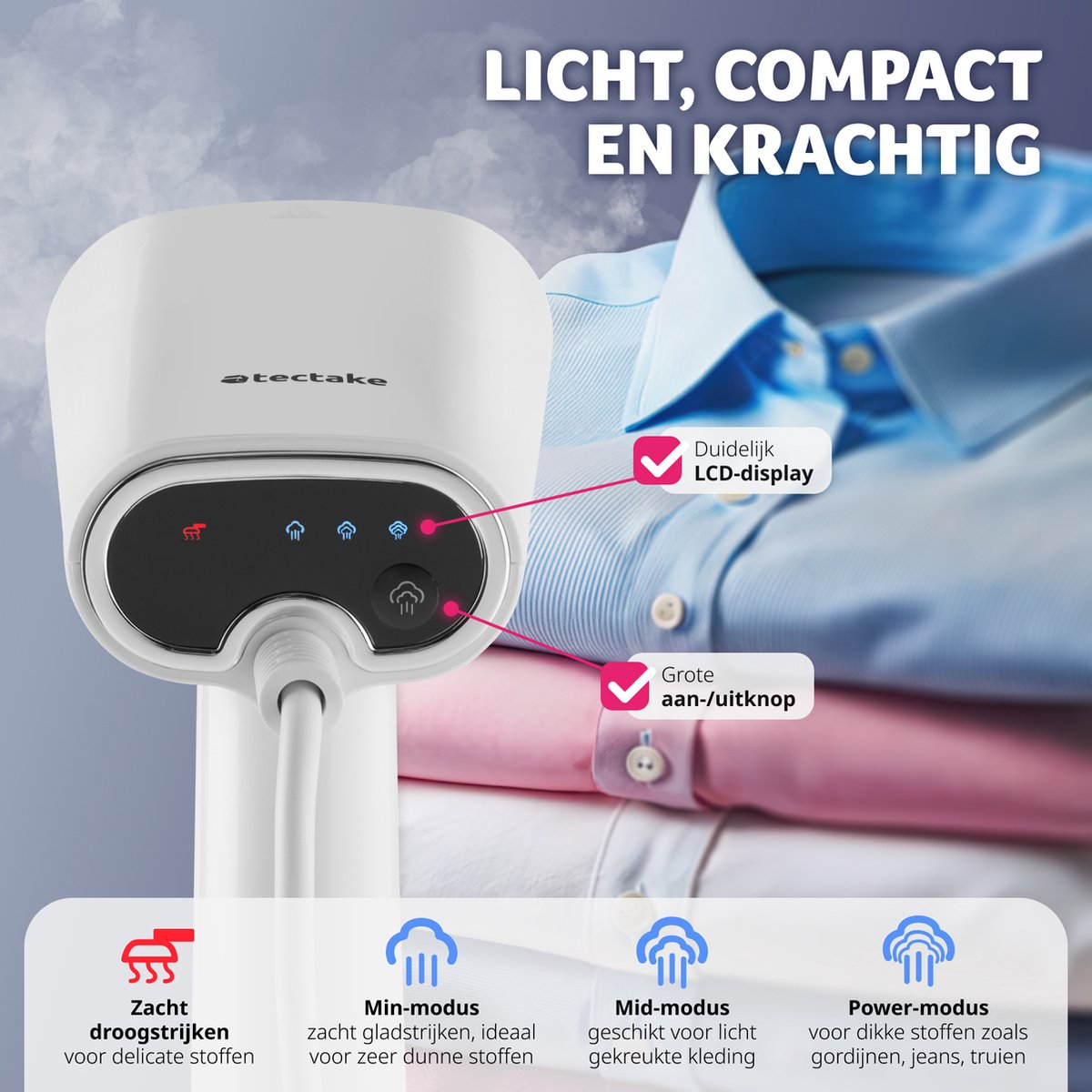 tectake Kledingstomer 4-standen Adapter Reis