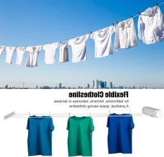 Uittrekbare Waslijn Wandmontage 4/5 Draden