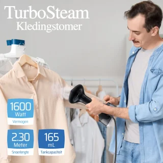 VAIVE TurboSteam Inklapbare Kledingstomer Zwart