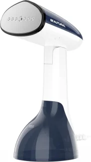 Verticale kledingstomer blauw wit
