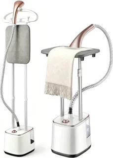 Verticale steamer 2-in-1 stoomstrijkijzer strijkplank | 2000 W stoomstrijkstation en stoomborstel met 10 stoomstanden, 2,7 l watertank, stoomstrijkijzer, station, professionele