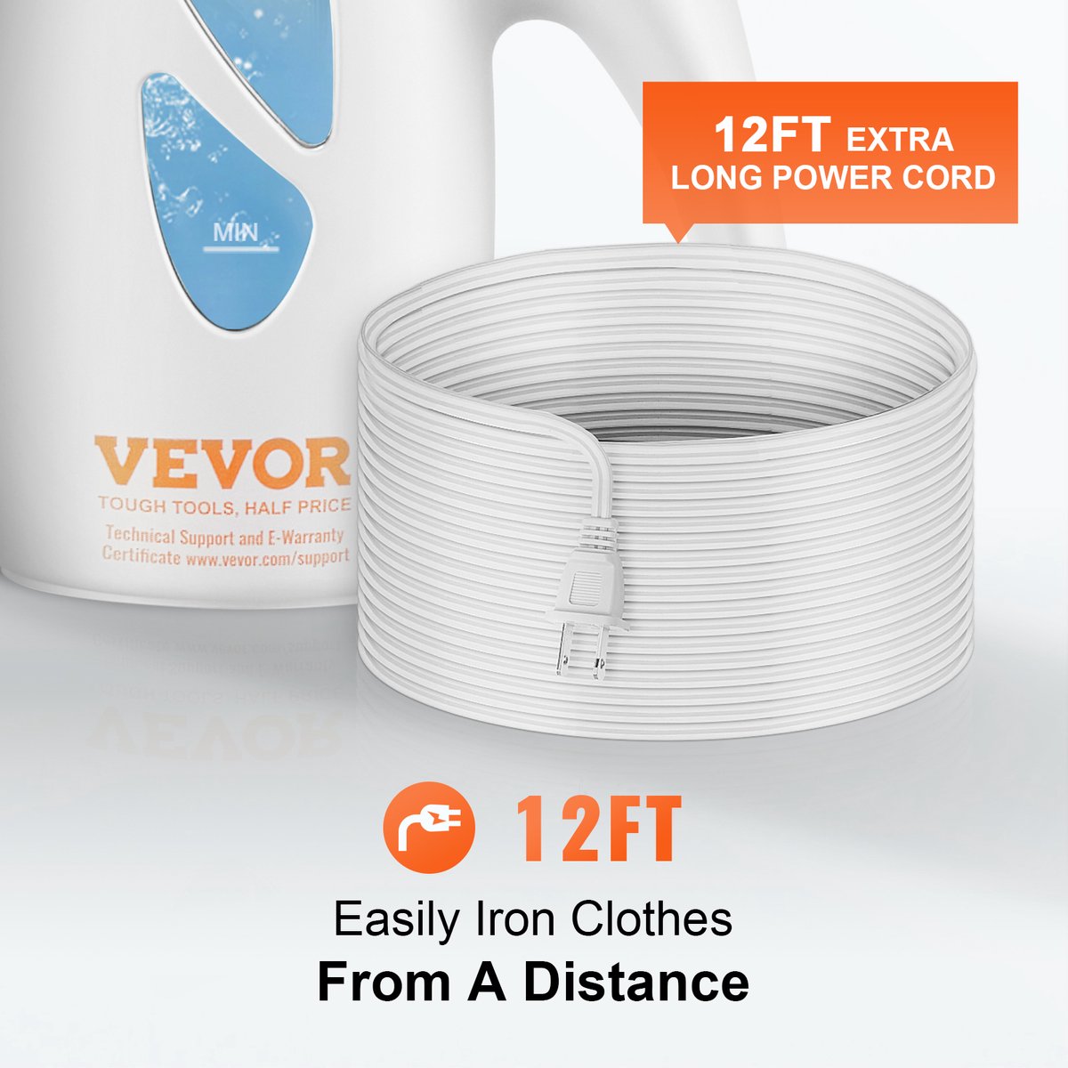 VEVOR Draagbare Stoomboot 900W Reisstrijkijzer 180ml