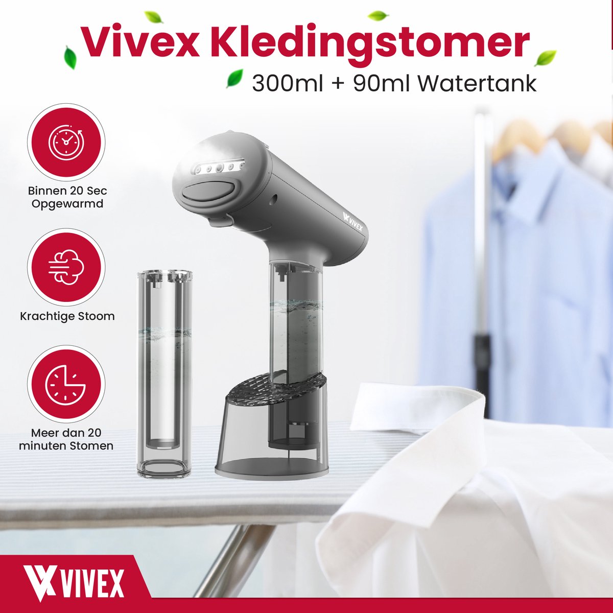 Vivex Kledingstomer Handstomer Gratis Opzetstuk Extra Reservoir