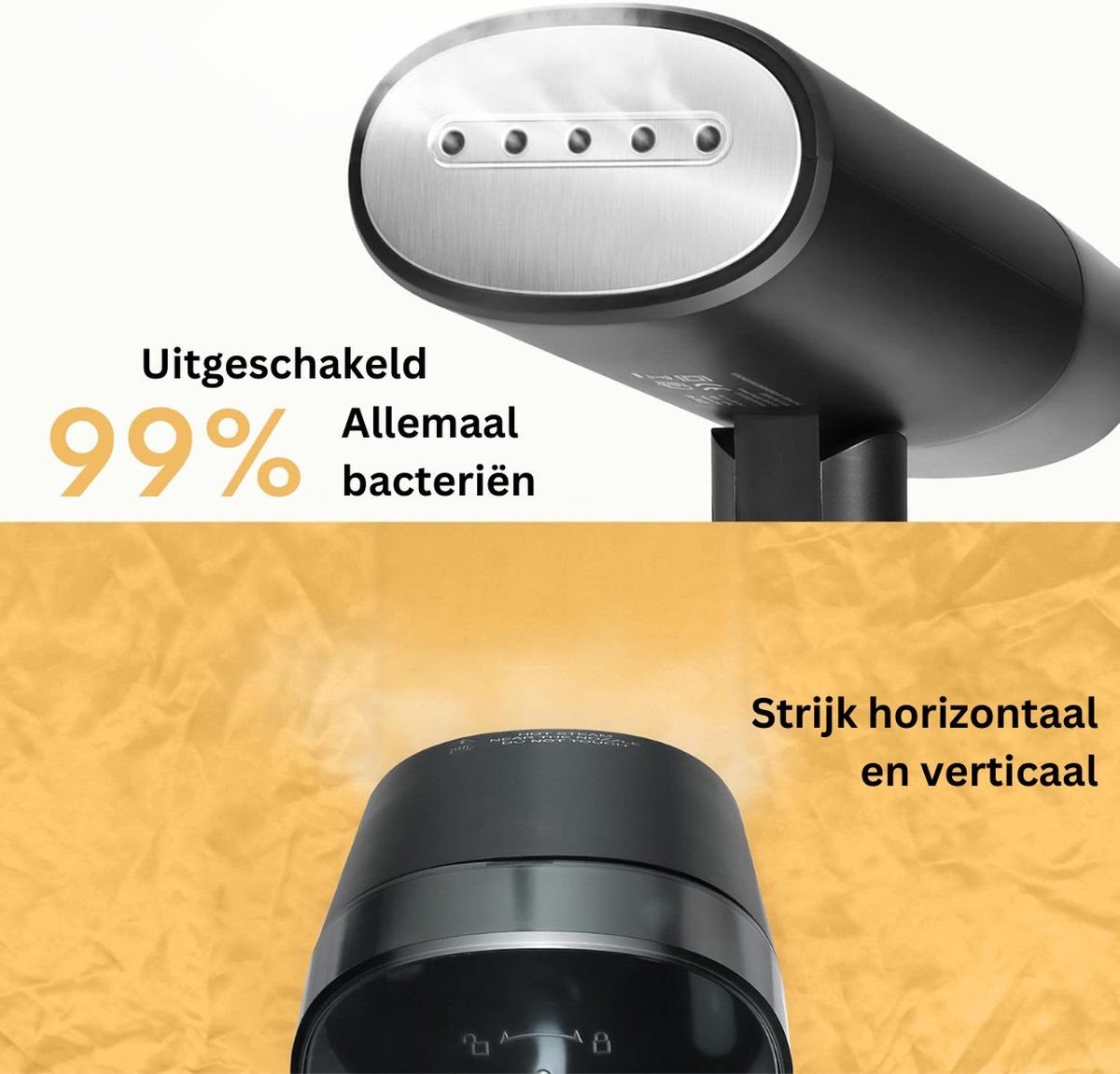 White-Label Kledingstomer Compact Zwart