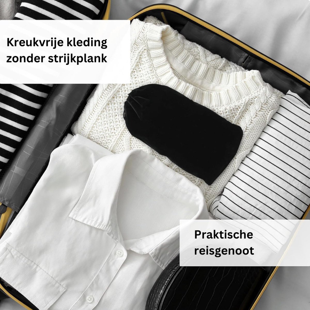 White-Label Kledingstomer Compact Zwart