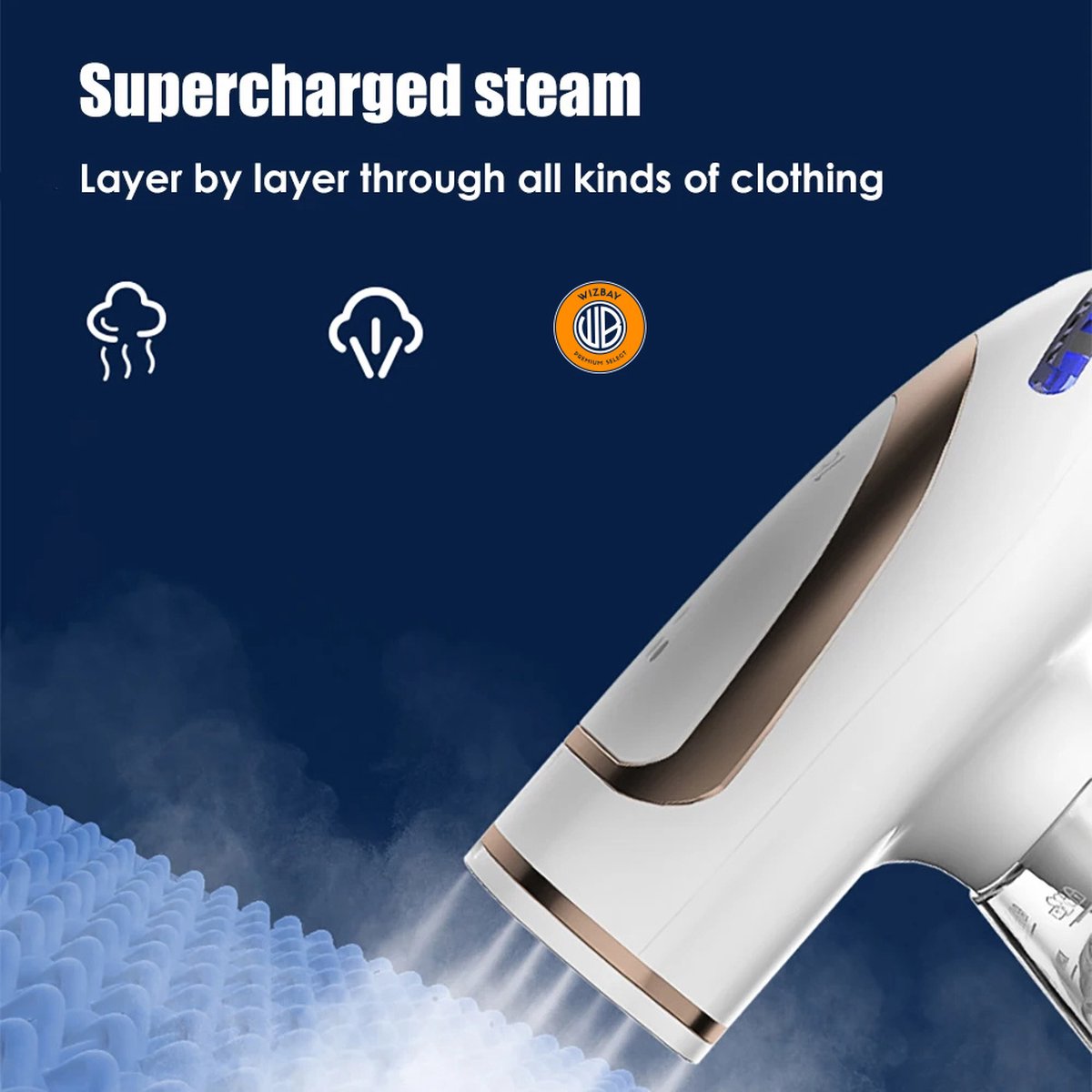 WizBay Premium Select Kledingstomer 1600W met Opzetstukken