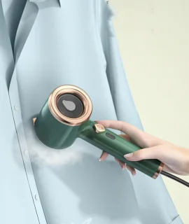 ZYLARO 2-in-1 Kledingstomer en Strijkijzer Crème Wit